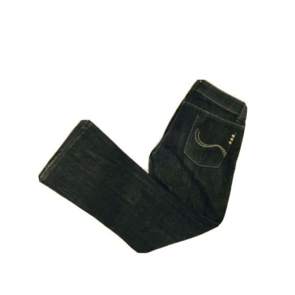 DOROTHY PERKINS Womens Jeans Dark Wash Blue Denim Bootcut Sz 10 Made in UK - Picture 5 of 13